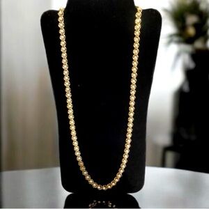 Vintage Napier Gold tone pearl link necklace